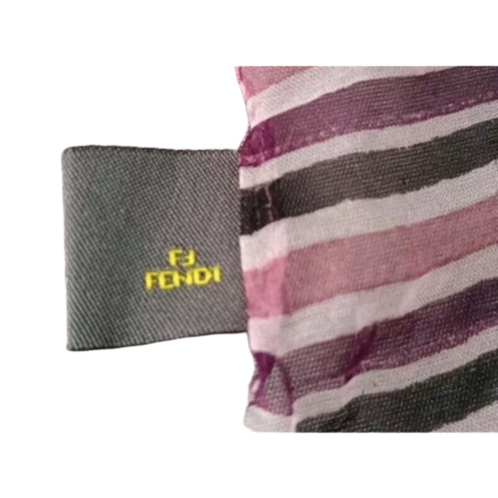 Fendi Silk Scarf Pink Purple - Picture 5 of 6
